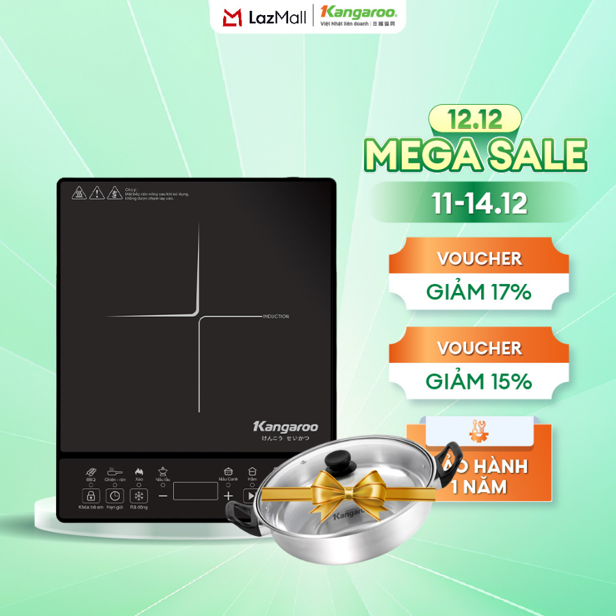   BH 1 Năm  Bếp điện từ đơn Kangaroo KG18IC1 - Hàng chính hãng 