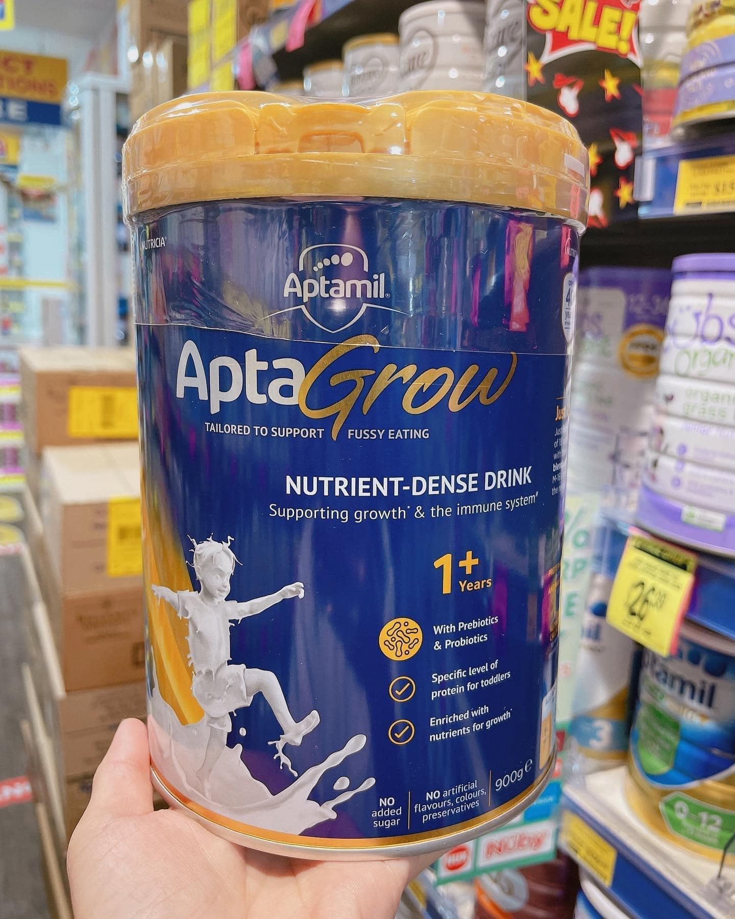 Sữa aptagrow 900g úc date 2025
