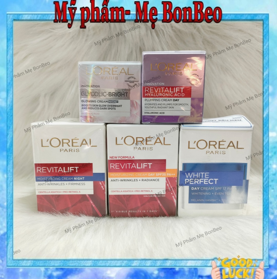 Kem dưỡng ngày , đêm dưỡng trắng làm mờ thâm nám loreal 15ml/20ml