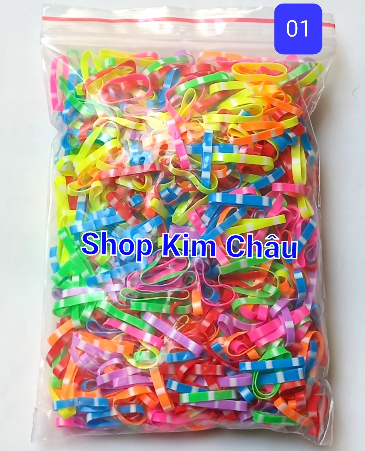 Thun chun cột tóc cho bé gái dễ thương Size To - Túi 50g hoặc 100g
