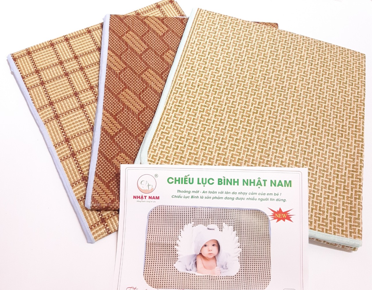 Chiếu Lục Bình cho bé kích thước 60*90cm xuất Nhật, Chiếu cho bé sơ sinh 2 lớp