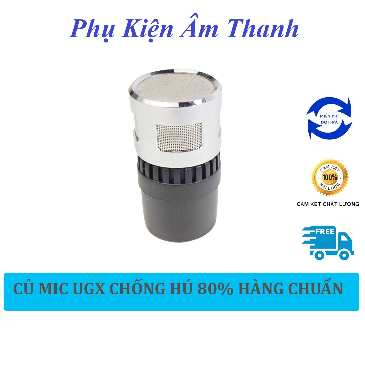Củ micro xịn UGX cao cấp chống hú 80% Thay thế cho micro không dây và micro có dây nâng tiếng hát nhẹ mạch chống hú chuẩn cải thiện chất âm rõ rệt hay hơn củ micro bãi nhật, micro không dây loa kéo