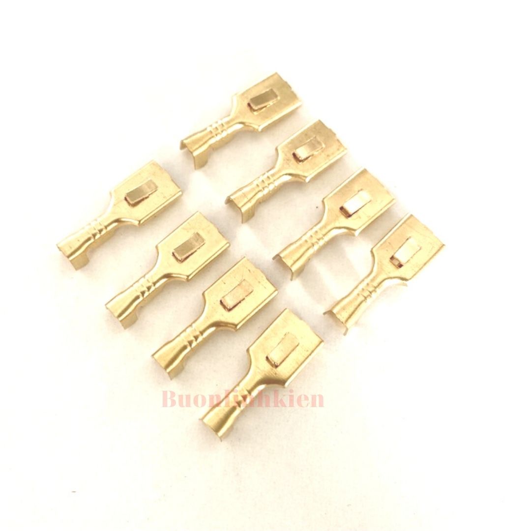 Đầu cos ghim 6.3 cái có lẫy , cos 6.3, cos cái, đầu cos dây điện 6.3