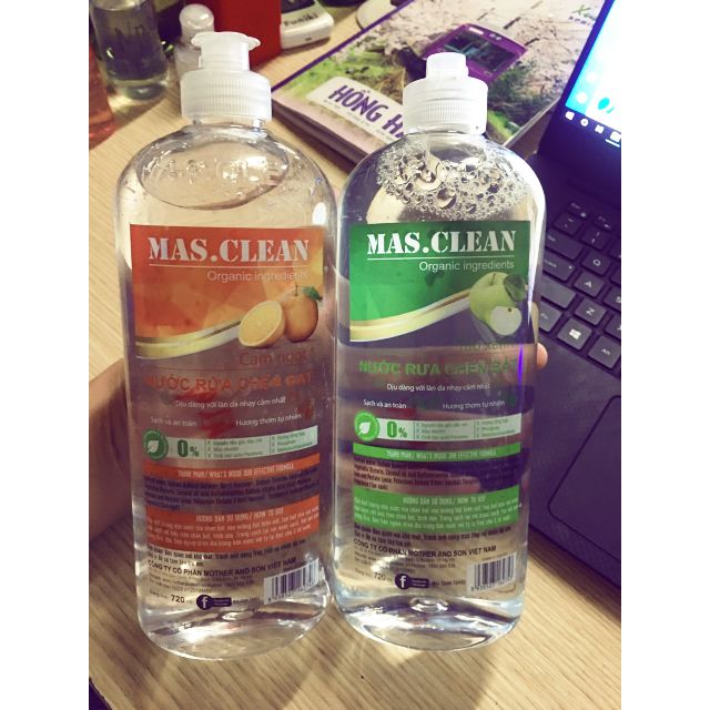 Nước rửa bát hữu cơ Mas Clean 720ml