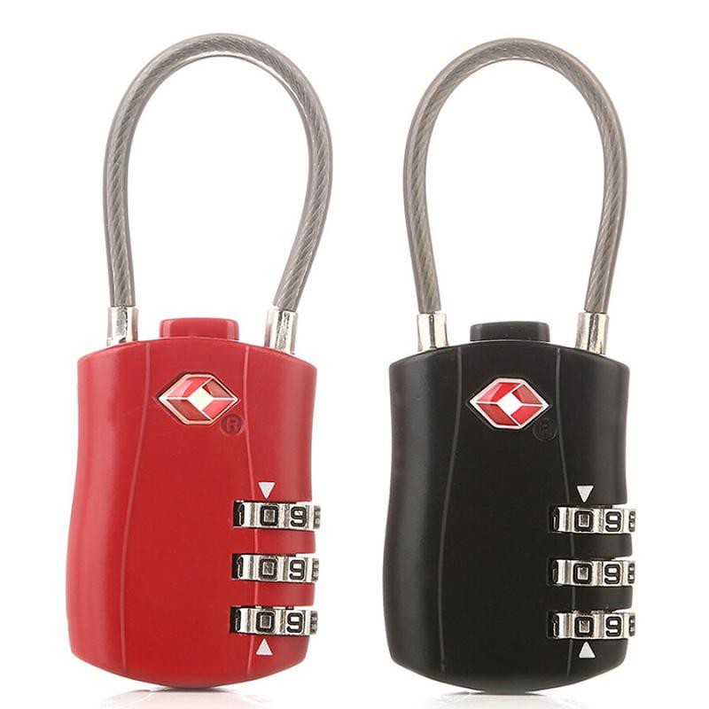 Ổ khóa số dây cáp kim loại tsa du lịch tsa002 cho vali balo túi xách jasit - hàng chính hãng