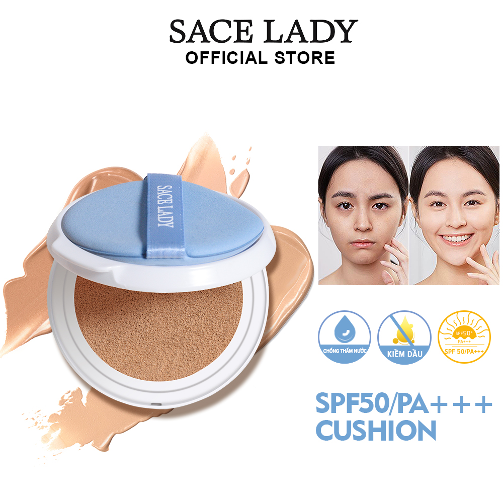  Lõi Refill Phấn nước BB Cushion SACE LADY kiểm dầu chống thấm nước che phủ 12H SPF50   PA +++ 12g cho mọi loại da 