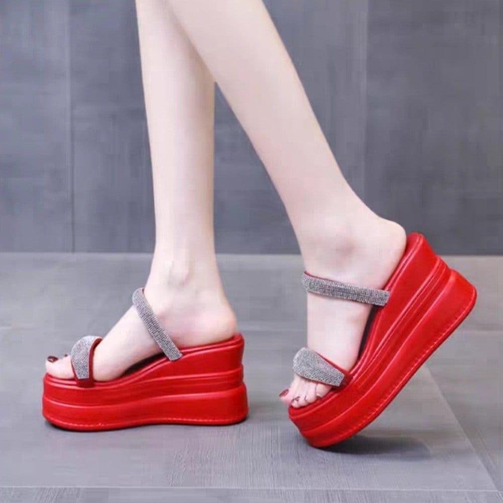 Sale hot dép xuồng 2 quai gắn đá sang chảnh