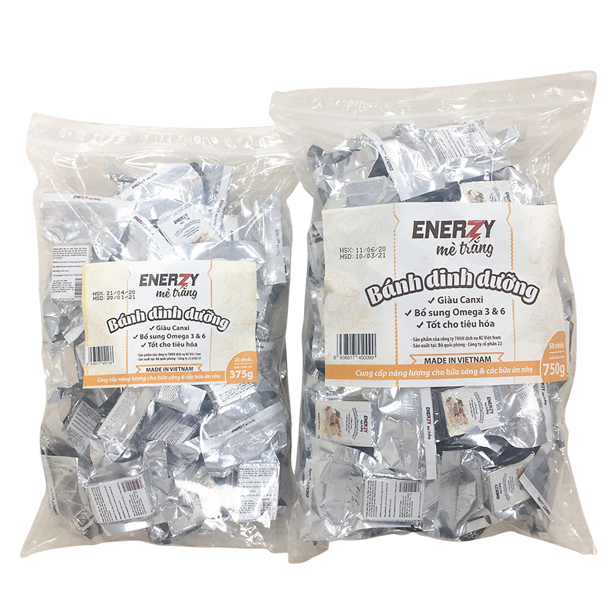 Lương khô dinh dưỡng Enerzy - vị Mè trắng