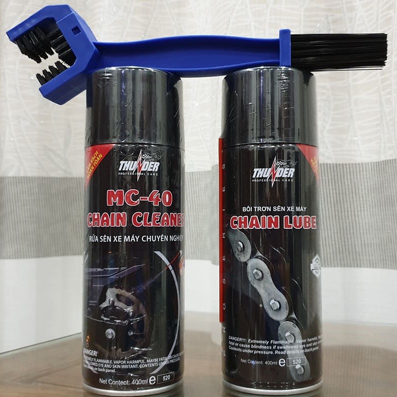 Combo Bộ Vệ Sinh Bảo Dưỡng Xích Sên Thunder Chain Lube & Cleaner