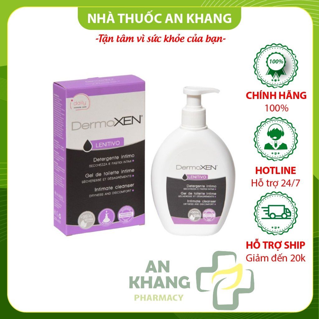 Dung dịch vệ sinh phụ nữ Demoxen Lenitivo 200ml-giúp giảm ngứa khô rát, dưỡng ẩm vùng kín