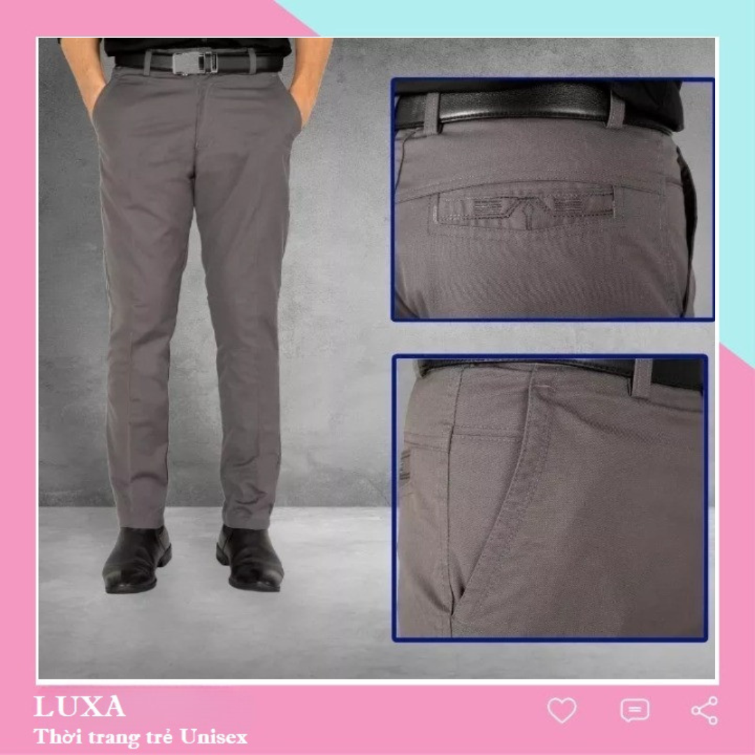 [HCM]Quần KaKi Nam Form Quần Ống Đứng Chất Vải Khadi - Quần Kaki Nam Trung Niên