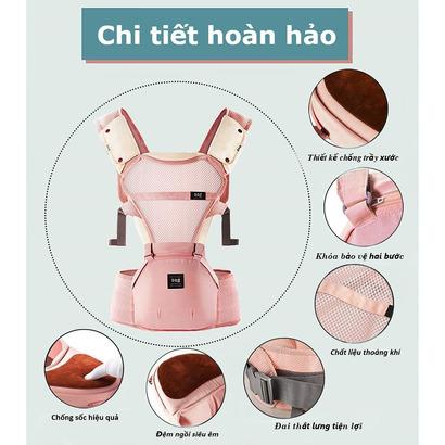 Địu ngồi cho bé aag mùa hè hàn quốc siêu nhẹ