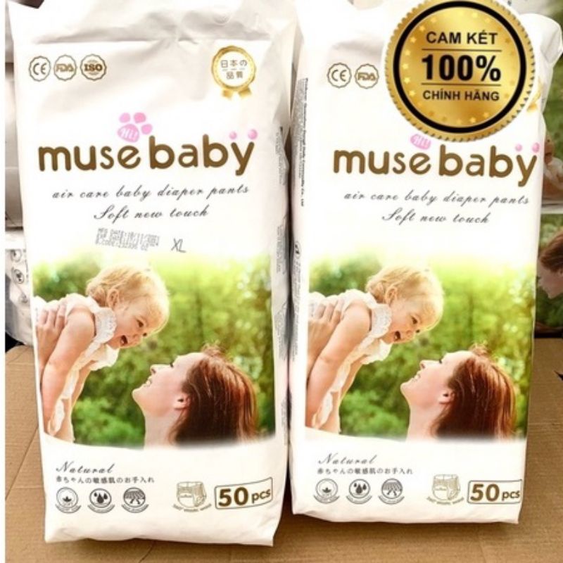 Tã bỉm xuất nhật muse baby size m50/l50/xl50/xxl50/xxxl50