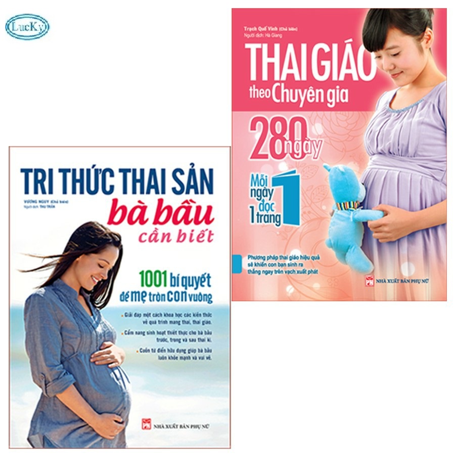 Lucky : combo 2 cuốn tri thức thai sản + thai giáo theo chuyên gia