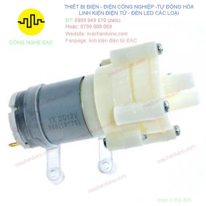 Động cơ bơm 365 12vdc lưu lượng 3 lít /phút