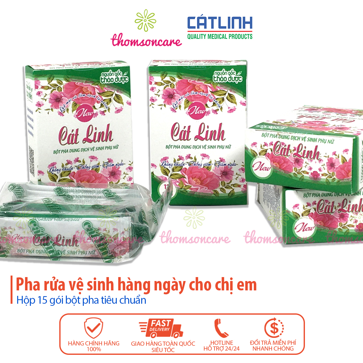 Dung dịch vệ sinh phụ nữ Cát Linh dạng bột pha ngừa nấm  12 gói ddvs pha rửa vệ sinh hàng ngày cho chị em giúp làm sạch thơm tho ngừa mùi hôi khô ráo vùng kín suốt cả ngày an toàn tự nhiên giảm ngứa huyết trắng