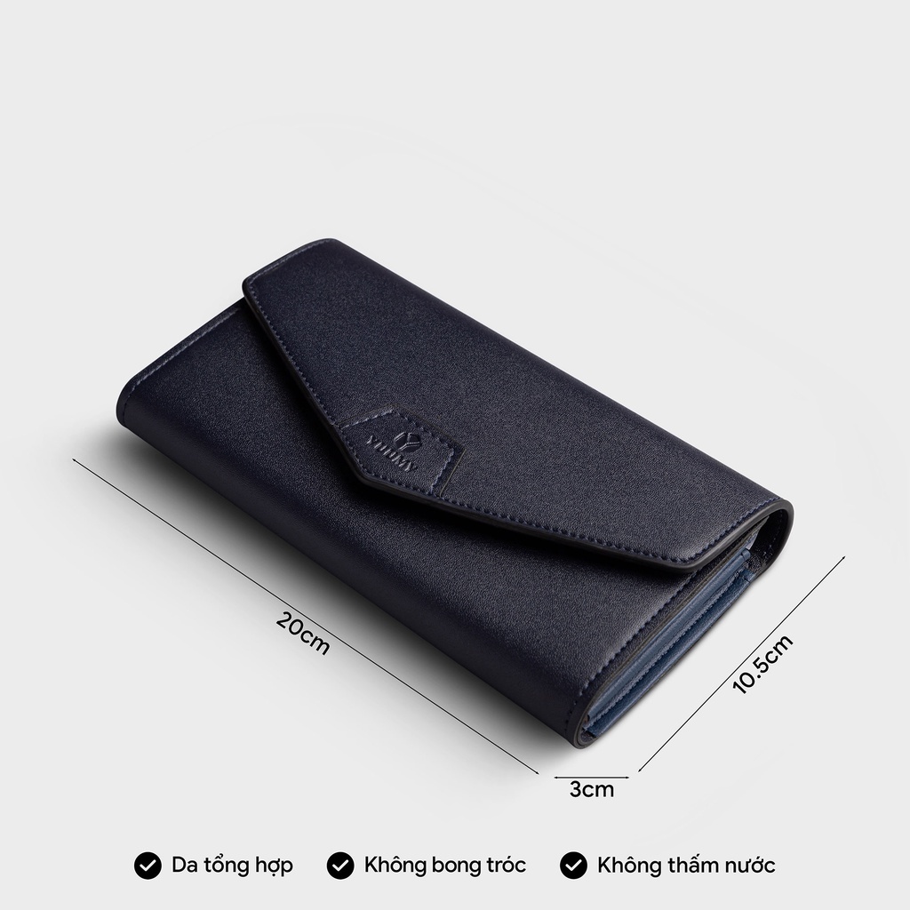 Ví da nữ cầm tay nắp gập yuumy seasand yv61