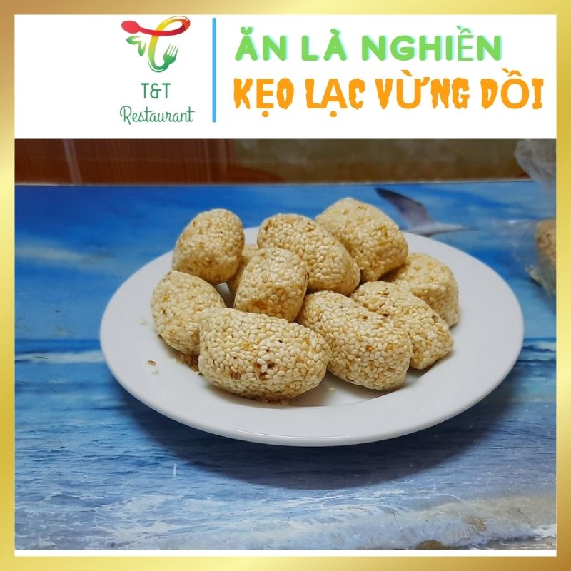 Kẹo Lạc Vừng Dồi, Kẹo Lạc, Kẹo Vừng truyền thống đặc biệt thơm ngon gói 250gr,/10 cá