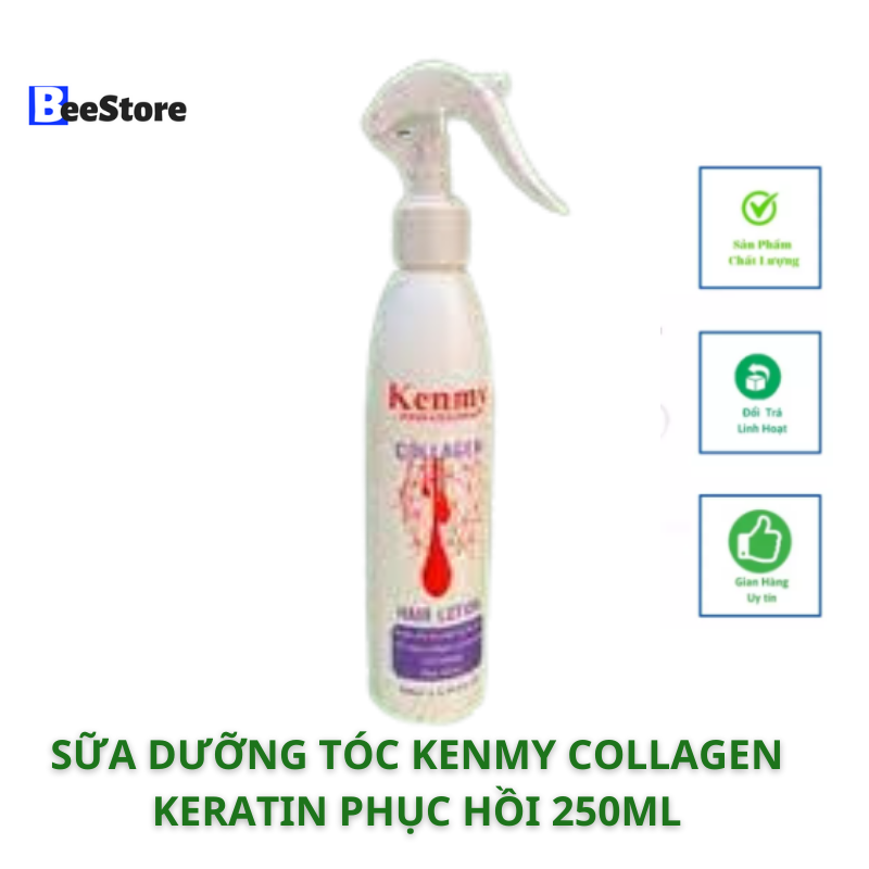 [Freeship] Sữa dưỡng tóc Kenmy phục hồi hư tổn, dành cho tóc yếu khô xơ, gãy rụng, tóc nhuộm 250ml