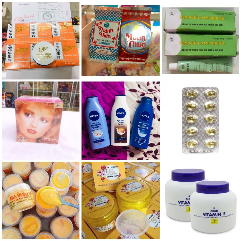 combo kem emon thanh hiền muôn thuở én xù nivea vỉ vitamin x6 x3 , vitamin e