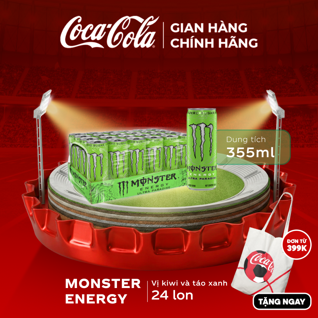 [SIÊU SALE ] Lốc 24 Lon Nước Tăng Lực Giải Khát Monster Energy Ultra Paradise 355ml/Lon Sale 25.05 Coca-Cola Chính Hãng_LD