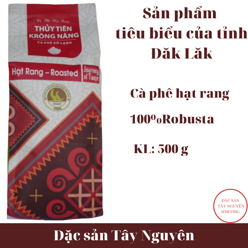 Cà phê nguyên hạt robusta Thủy Tiên , cà phê rang mộc nguyên hạt chưa xay , 100% cà phê vối Đak Lak chế biến ướt , vị đắng đậm phù hợp pha cà phê máy