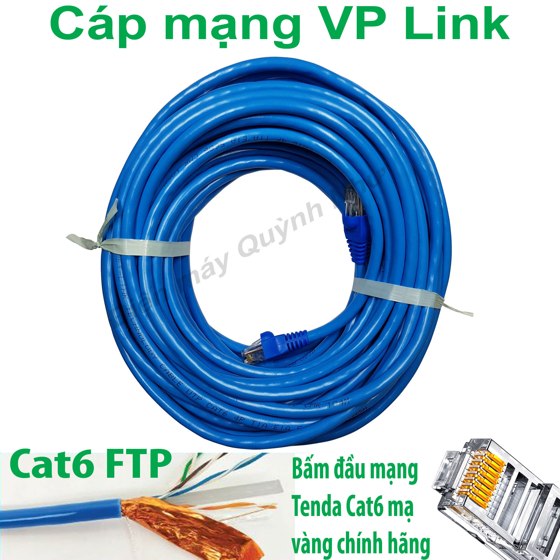 30m dây mạng vp-link chuẩn utp cat6 chính hãng bấm sẵn 2 đầu - cáp lan, dây lan, dây mạng