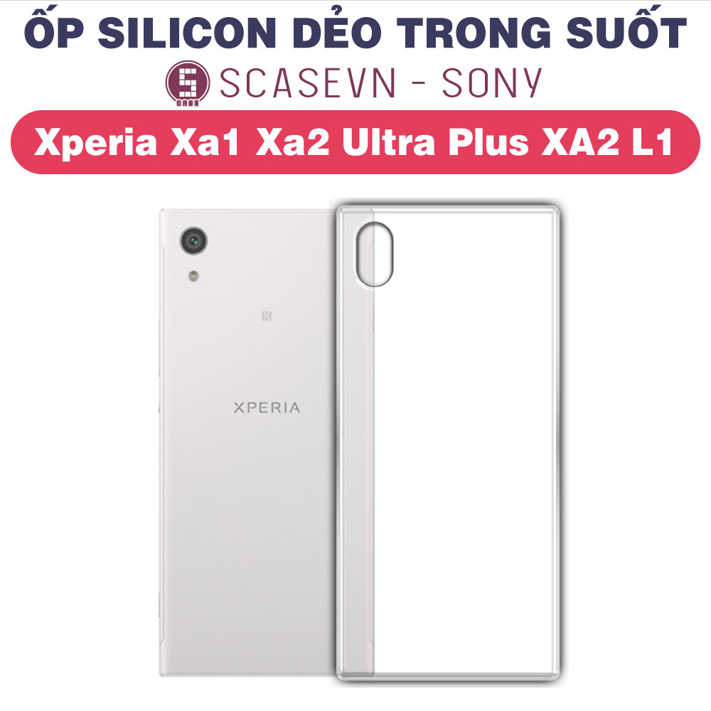Ốp silicon dẻo trong suốt sony xperia xa1 xa2 ultra plus xa2 l1