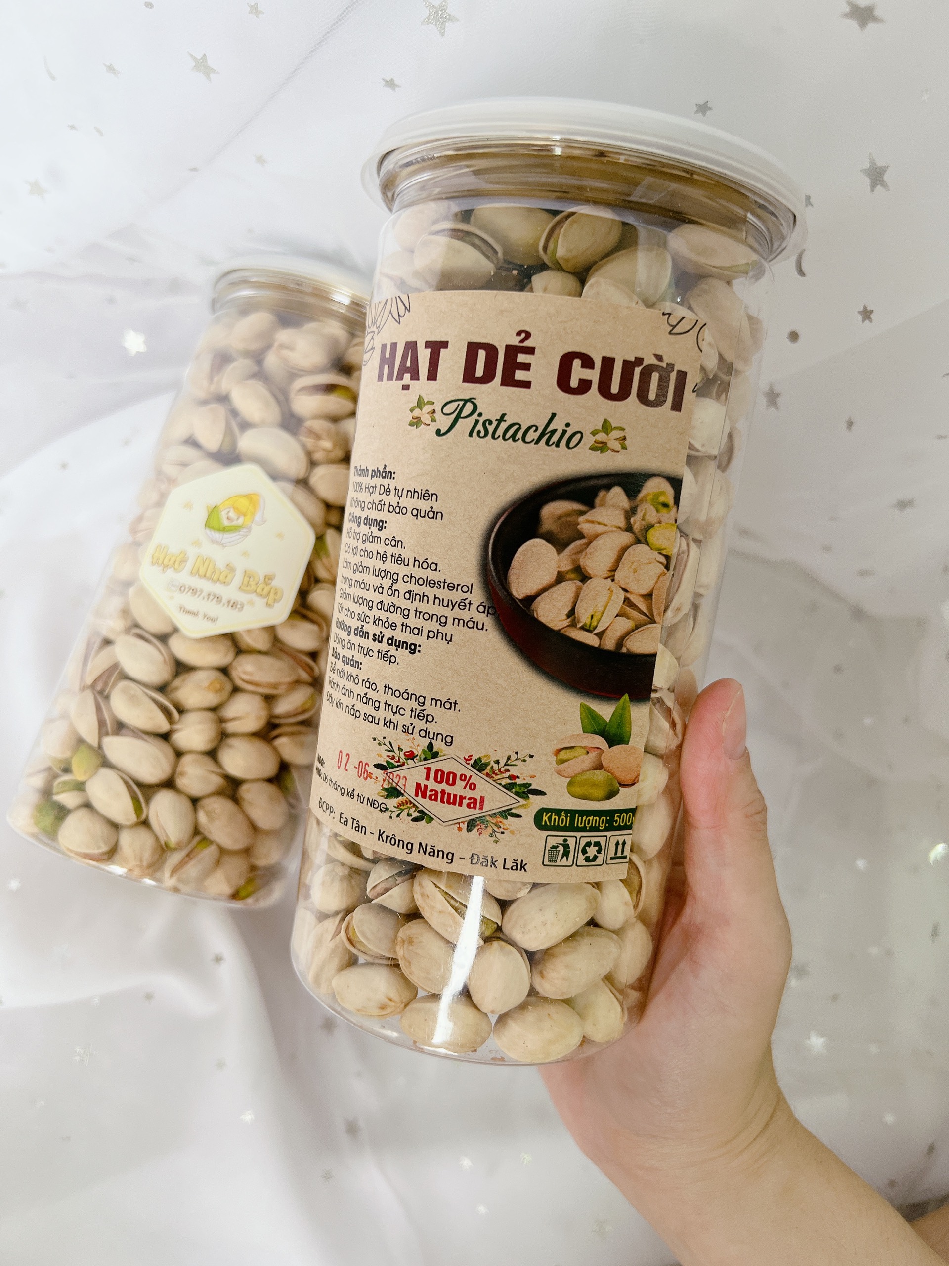 Hạt dẻ cười hũ 500gr - hạt nhà bắp