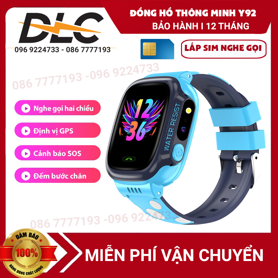 [HCM][PHIÊN BẢN NÂNG CẤP 2021] Đồng Hồ Định Vị Thông Minh Trẻ Em JVJ Y92 Lắp Sim Nghe Gọi 2 Chiều Wifi Định Vị LBS Chống Mất -Chụp Ảnh Theo Dõi Trẻ Smart Watch Kid Chống Nước IP67 Bảo Vệ Trẻ( SỬ DỤNGTiếng Việt) BH 12 Tháng.