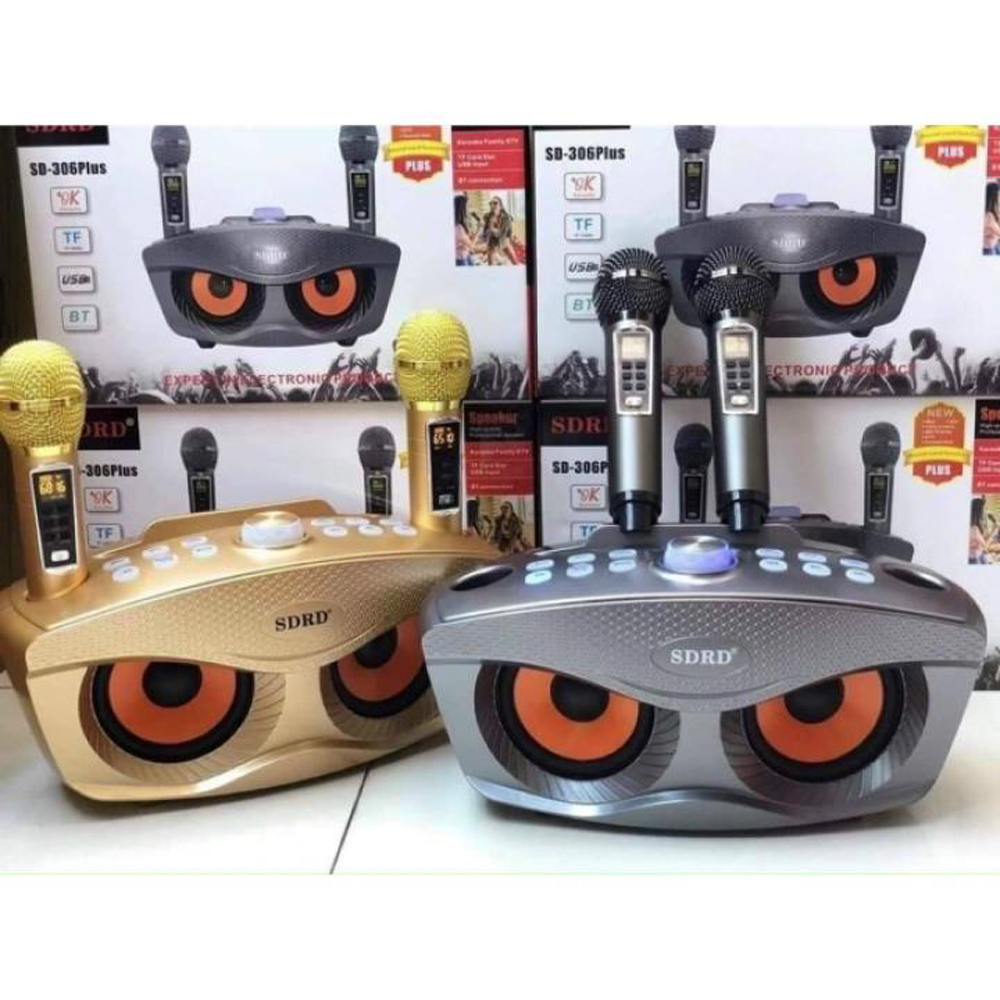 [HCM][Bản Nâng Cấp Mới 2021]Loa nhật công suất lớn Loa Thùng Bluetooth Hát Karaoke hay Loa Karaoke SDRD SD306 Plus+ Kèm 2 Mic Không Dây.Loa karaoke bluetooth có giá đỡ điện thoại.Bảo Hành 12T LỖI 1 ĐỔI 1 Trong Vòng 7 Ngày
