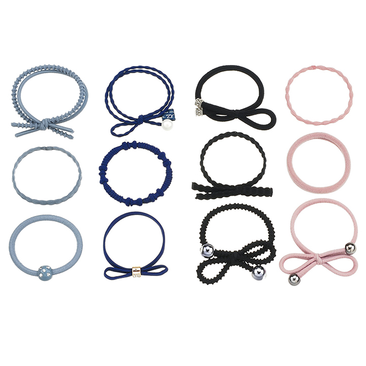 Dây buộc tóc set 12 chiếc dây cột chun buộc xinh cho nữ dễ thương buoc toc nu phong cách Hàn quốc nhiều màu cute