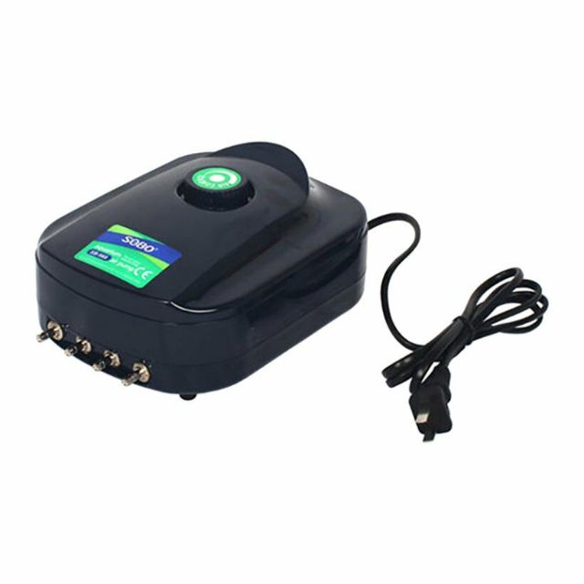 Sobo 988 máy sủi khí oxy 4 vòi, kèm 4m dây, 4 đá sủi - máy sủi khí oxi cho hồ cá, bể cá cao cấp