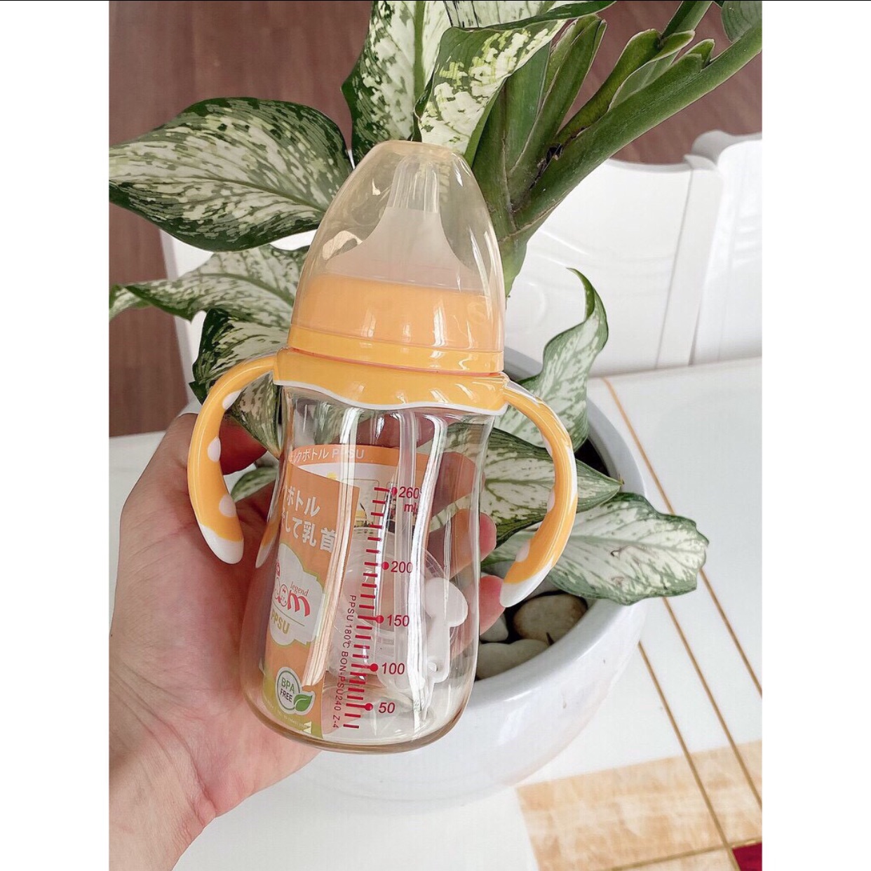 Bình sữa PPSU TOOM CỔ Rộng nhập khẩu 180ml và 260ml [mẹ và bé] Tặng kèm núm ti -van chống sặc-tay cầm