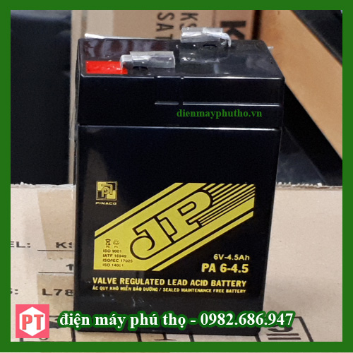 Bình ắc quy 6V chạy quạt tích điện , quạt sạc , đèn sạc chính hãng Pinaco