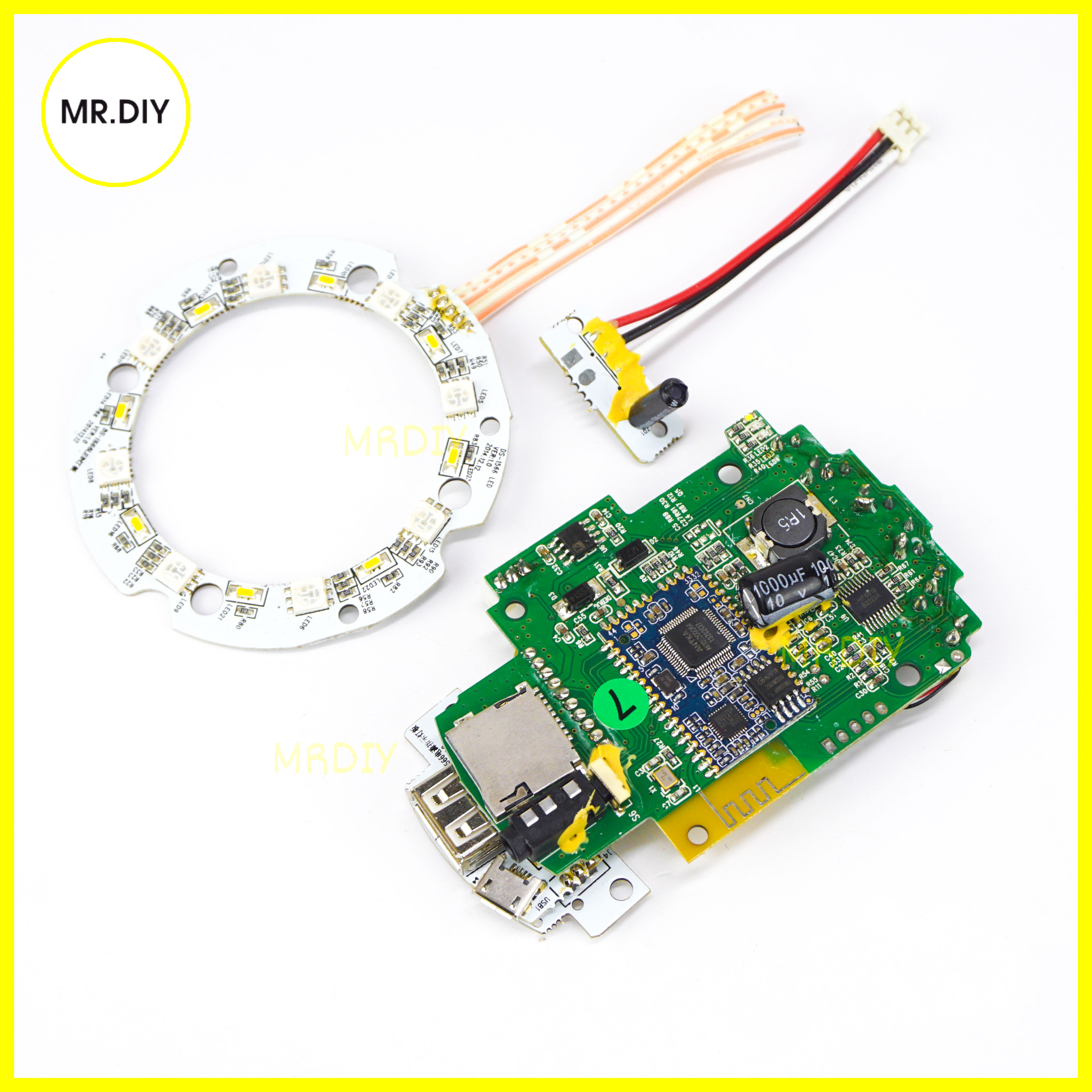 Mạch khuếch đại âm thanh mono 6w có led rgb