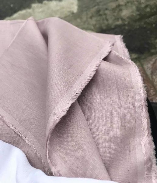 Vải Linen tưng màu hồng ruốc nhạt, nhẹ nhàng!