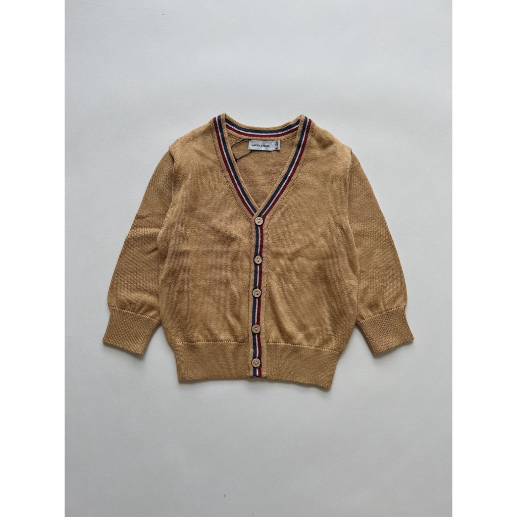 Áo len cardigan bé trai Macro & Micro Classic V-neck Cardigan