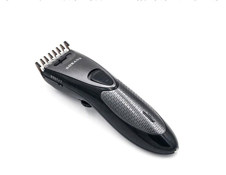 Tông đơ cắt tóc sokany 805B, Thiết Kế Mũi dao cắt sít với lược tạo nên việc sử dụng máy rất an toàn, không làm đau cũng như xước da đầu.Với lưỡi răng bằng thép không gỉ có lược căn độ dài tóc, vận hành êm ÁI.