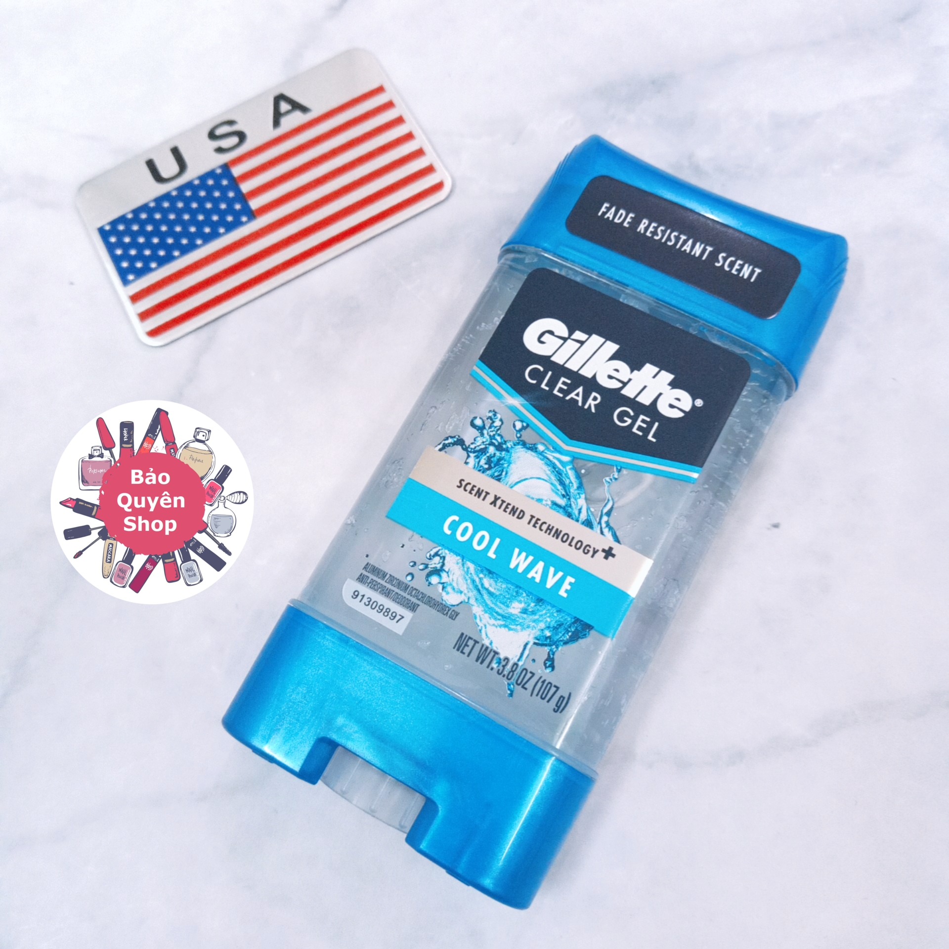 Lăn khử mùi nam dạng gel Gillette Clear Gel - Cool Wave 107g
