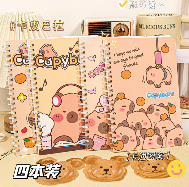 Tập, vở, sổ lò xo a5 capybara trend
