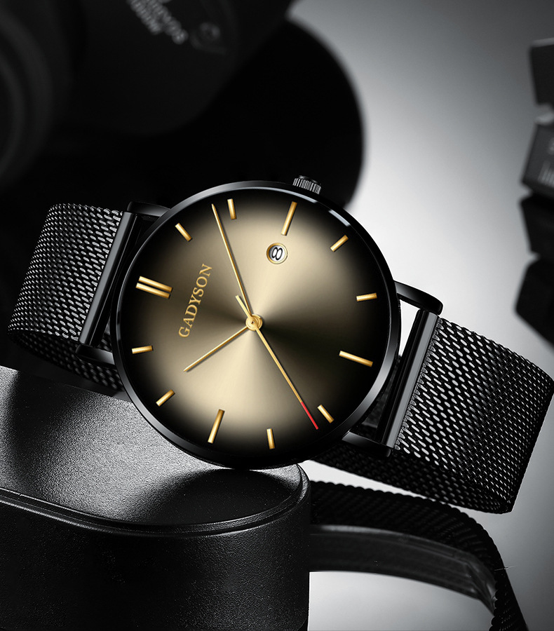 [HCM]Đồng hồ nam cao cấp -Đồng hồ GADYSON dây thép nhuyễn lịch lãm sang trọng mặt mỏng Original - Bảo hành 12 tháng
