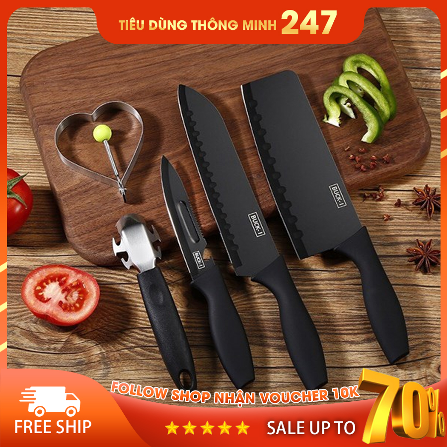 Bộ dao nhà bếp 5 món đa năng Buck-I