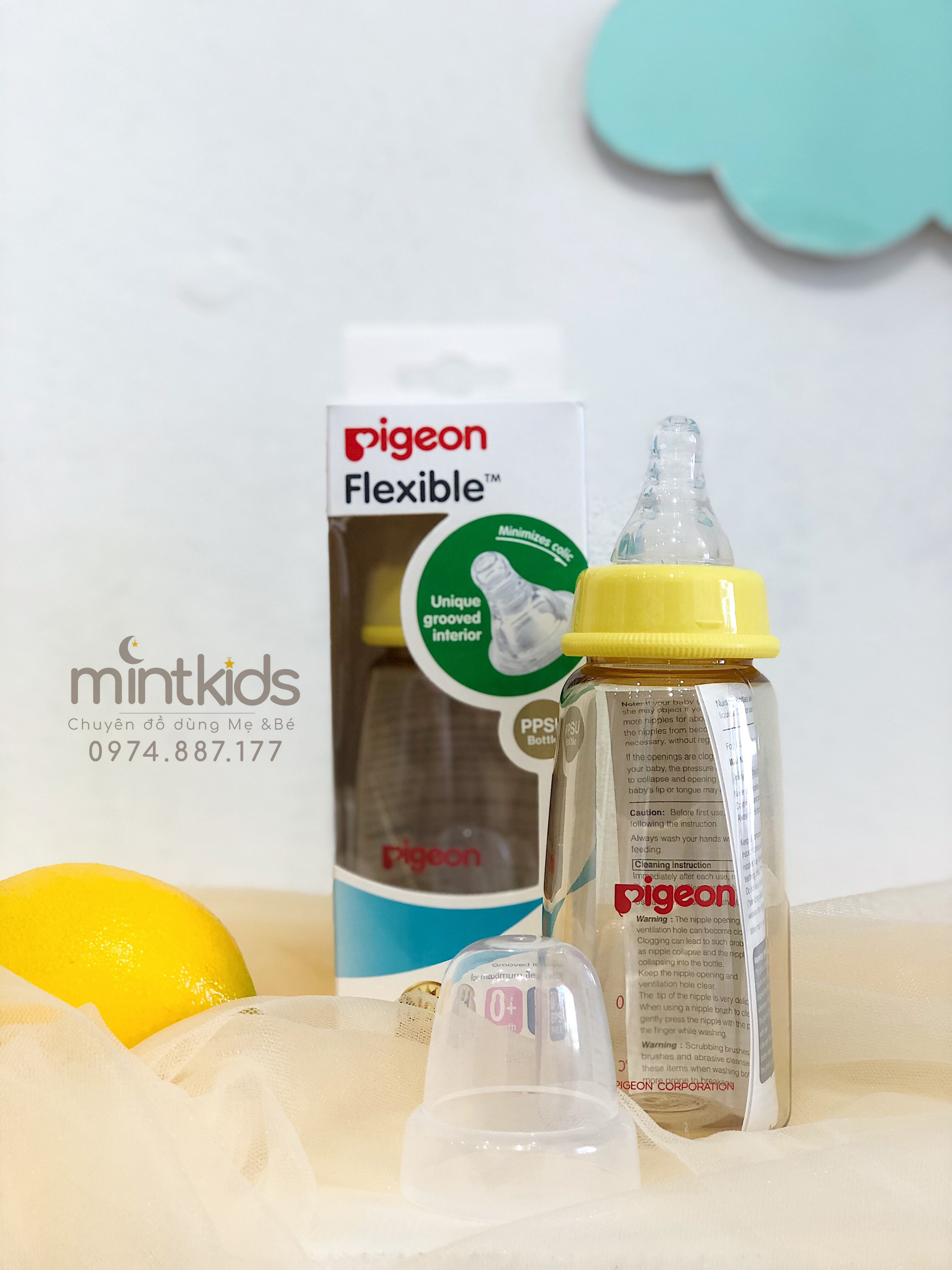 [HCM]Bình sữa Pigeon PPSU cổ hẹp chính hãng