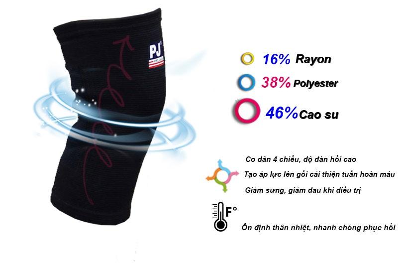 [HCM]Băng Bảo Vệ Đầu Gối PJ Bó Gối PJ Bó Gối Co giãn tránh chấn thương (1 cái/hộp)