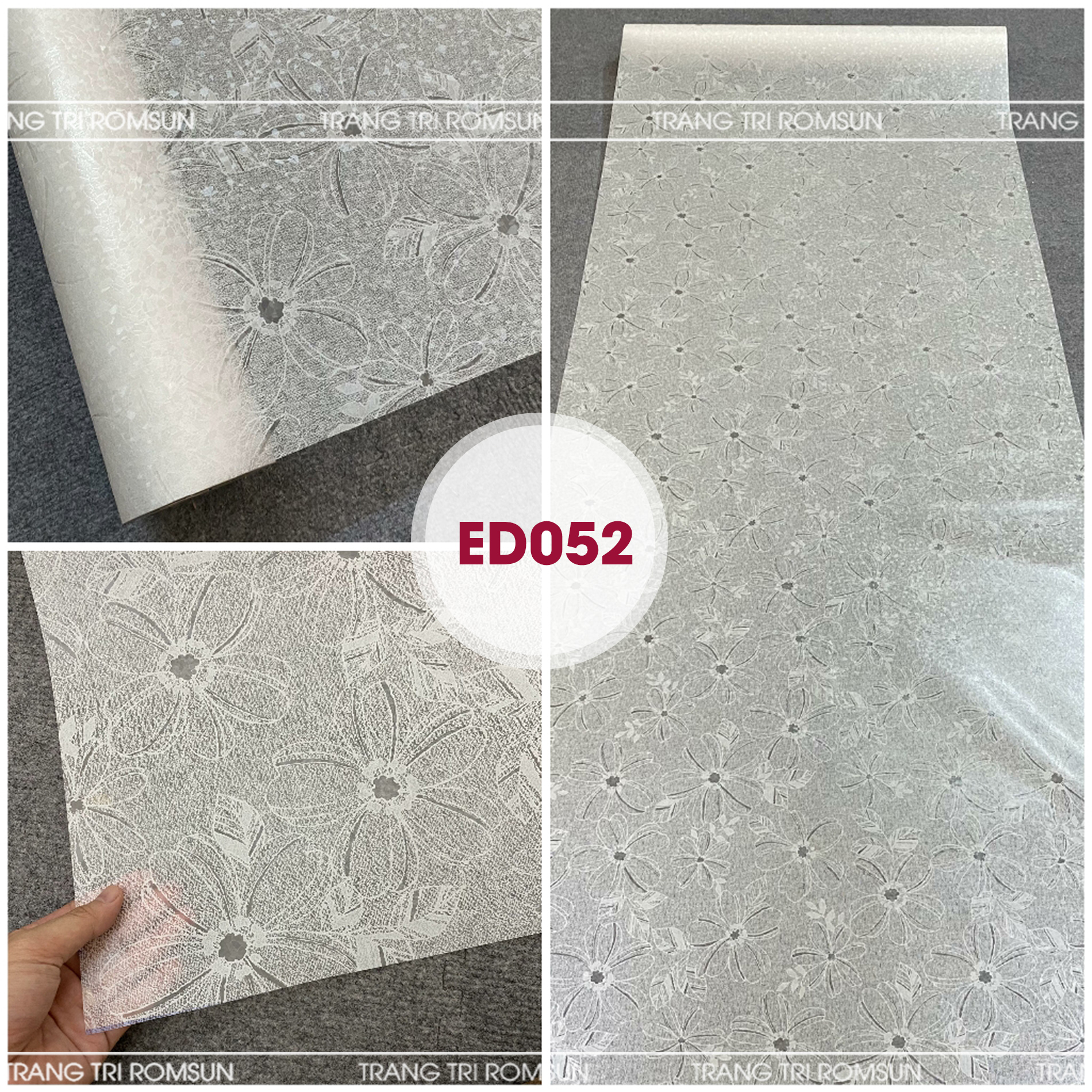 Decal dán kính mờ 3D che chống nắng,chống nhìn trộm – Giấy đề can dán kính mờ dán văn phòng, phòng ngủ, phòng tắm, cửa sổ,cửa kính,phòng khách hoa sữa trắng 3d nổi ED052