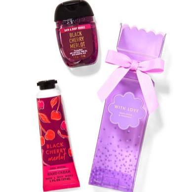 Bộ quà tặng bath and body works - black cherry merlot - with love