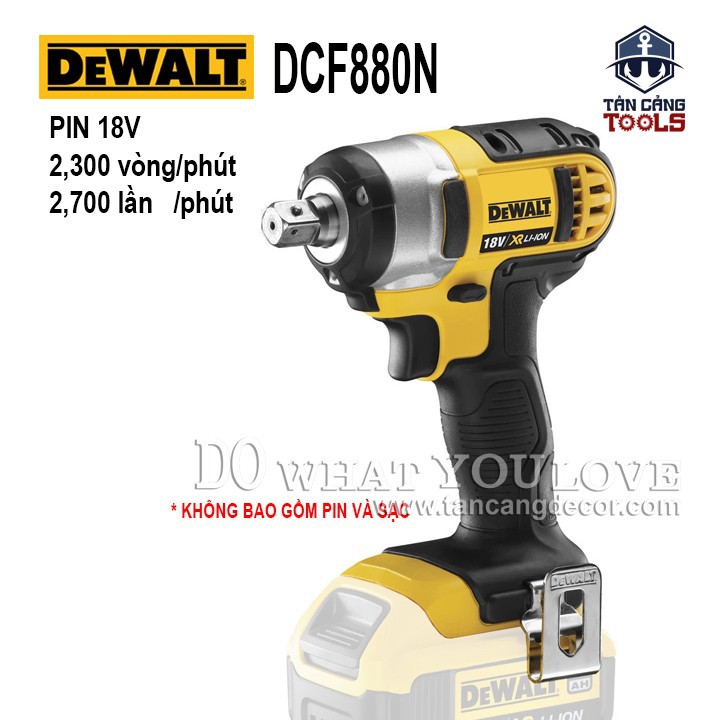 Máy siết bu lông dùng pin dewalt 18v dcf880n 1/2 inches