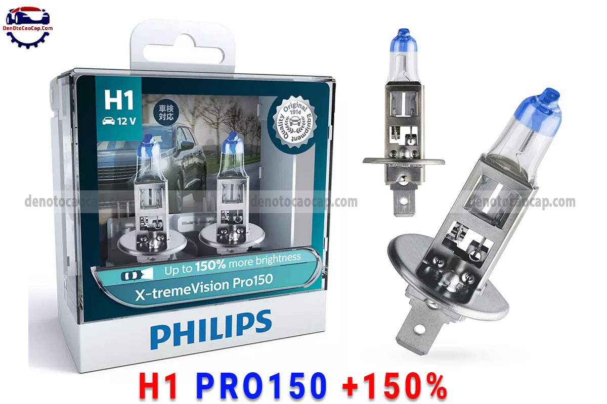 2 bóng h1 x-tremevision pro150 tăng sáng 150% oto halogen philips - ptout