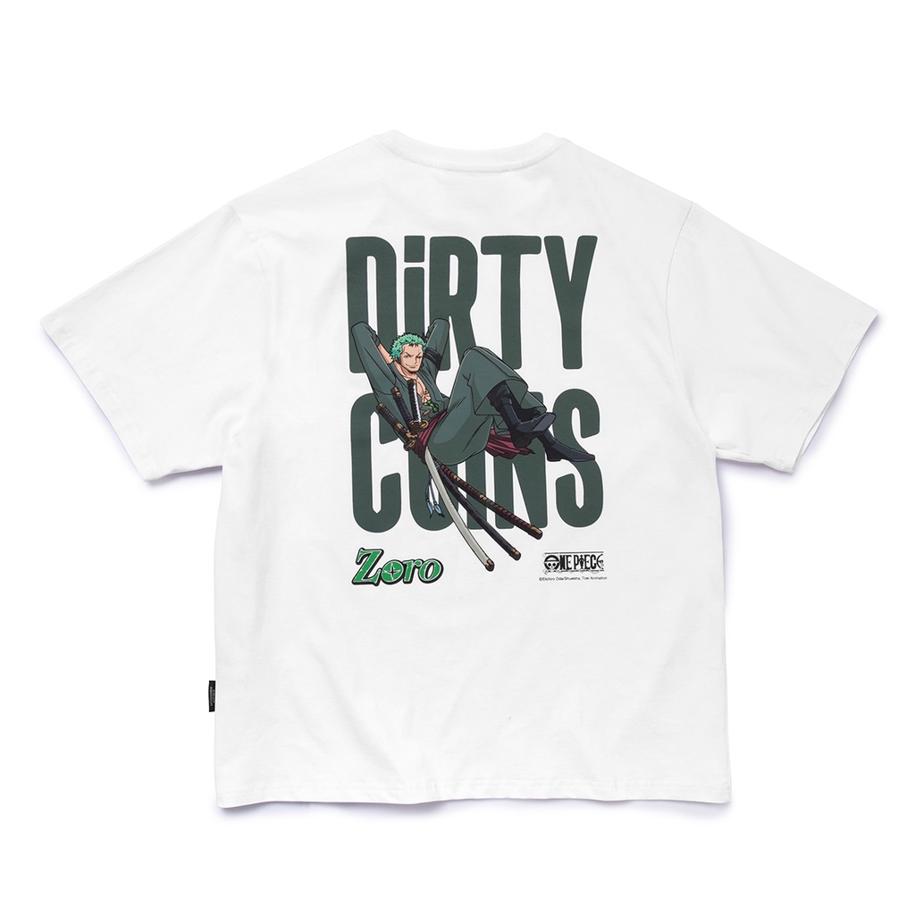 LUCKÁo thun DirtyCoins x One Piece Zoro T-Shirt - White